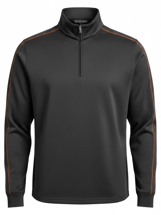 Pebble Beach Other - Pebble Beach Black Half-Zip Jacket with Orange Stitching Size M